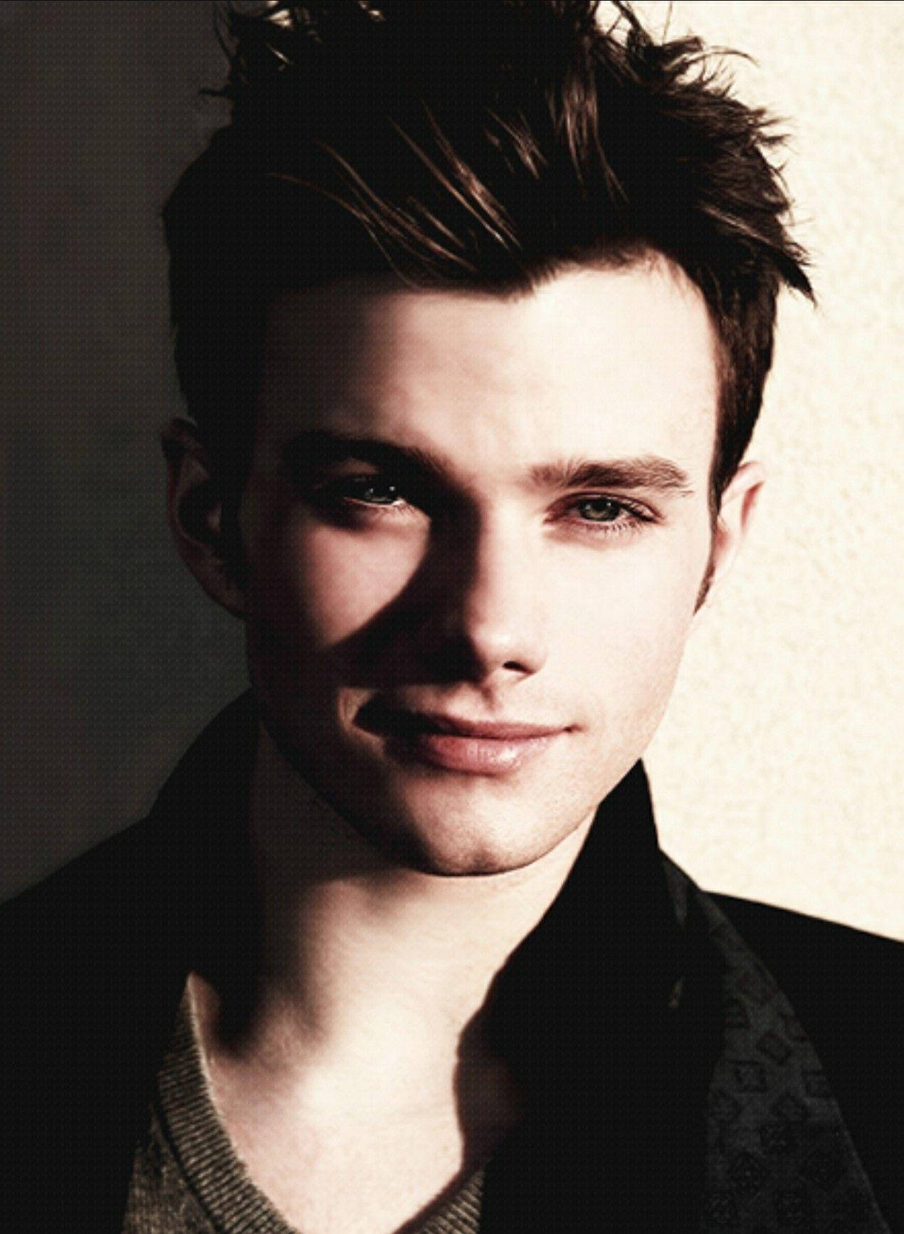 Chris Colfer, handsome photoshoot, dramatic side lighting, HD Phone Wallpaper
