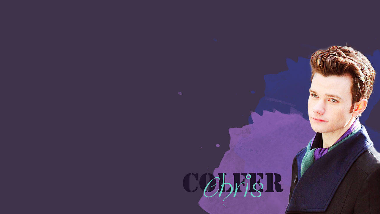 Chris Colfer, violet, purple scarf, HD Desktop Wallpaper