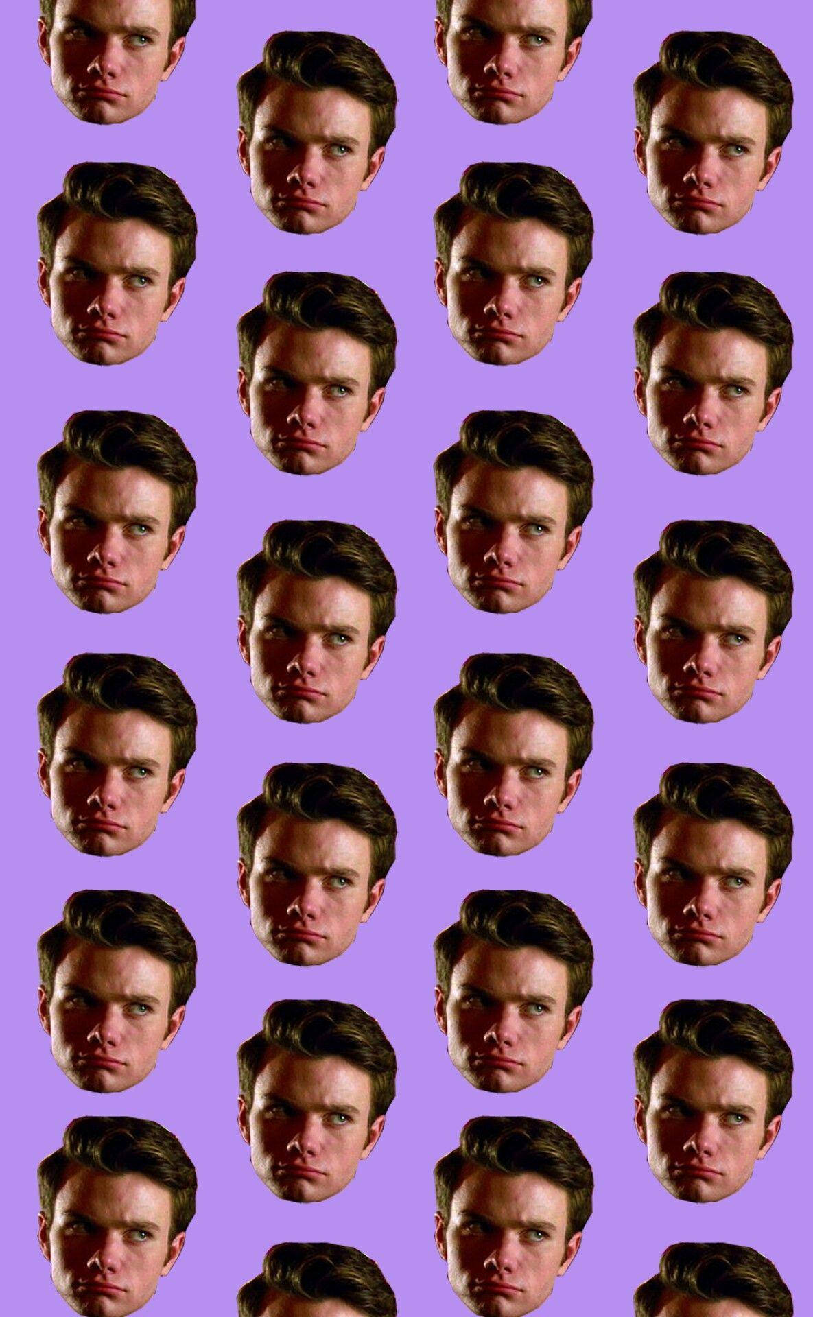 Chris Colfer, purple aesthetic, solid purple background, Full HD Phone Wallpaper