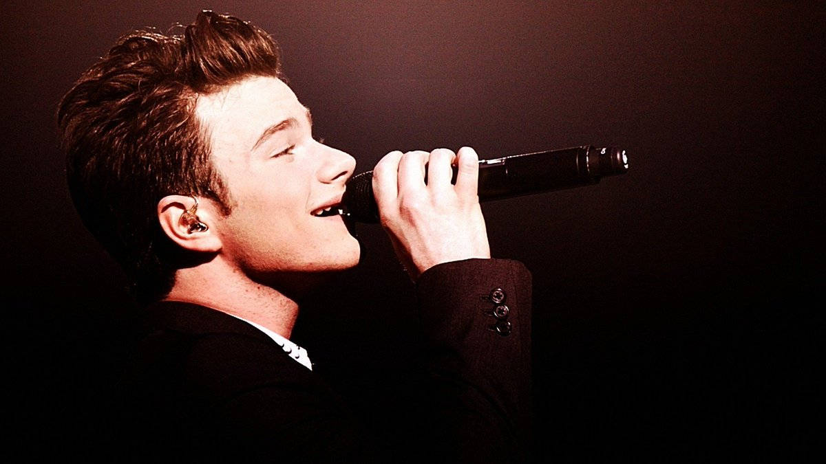 Chris Colfer, American Singer, microphone, SD Desktop Wallpaper