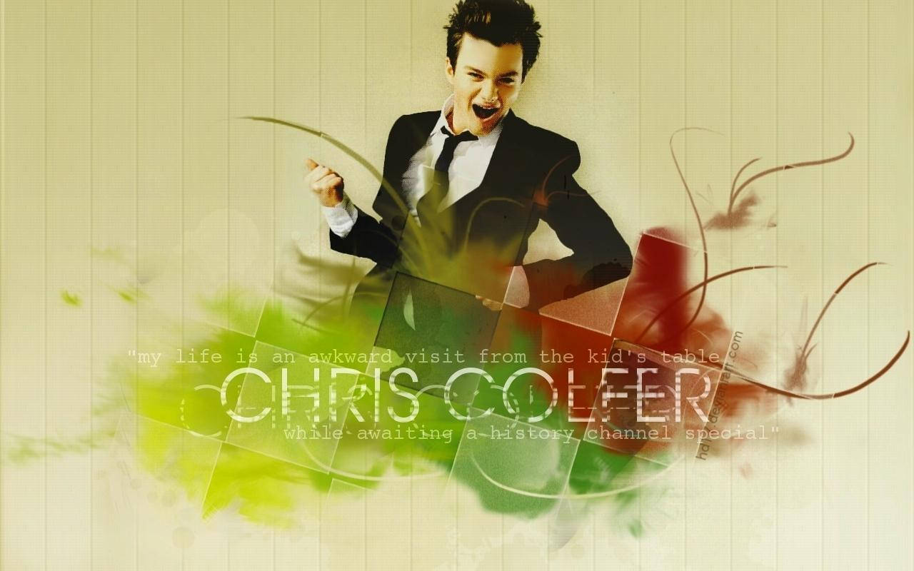 Chris Colfer, suit, textured background, HD Desktop Wallpaper