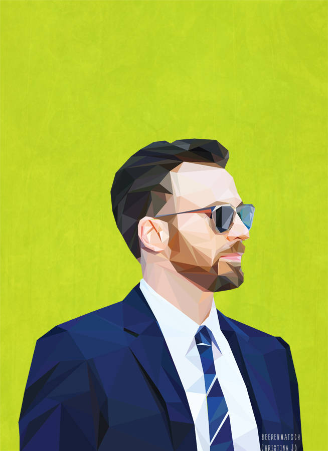 Chris Evans, polygon art, low-poly portrait, SD Phone Wallpaper