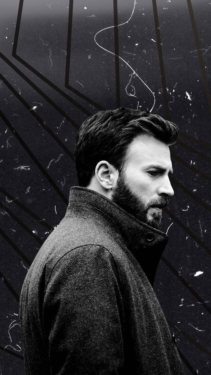 Chris Evans, beard, coat, HD Phone Wallpaper