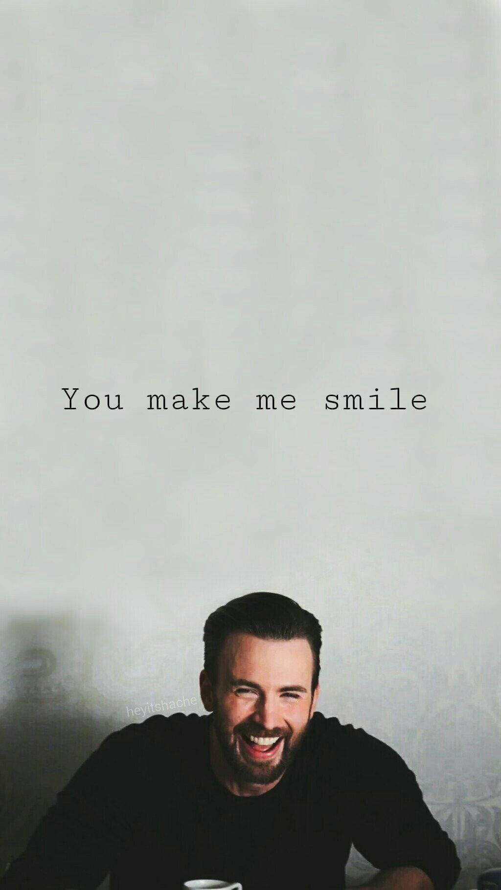 Chris Evans, You make me smile, beard, HD Phone Wallpaper