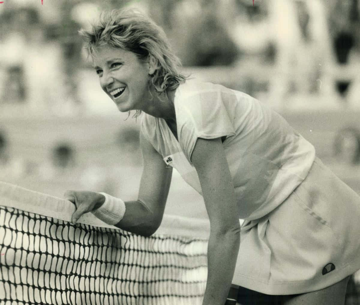 Chris Evert, tennis player, net, SD Desktop Wallpaper