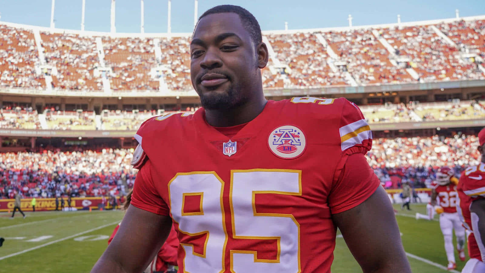 Chris Jones, 95, red jersey, HD Desktop Wallpaper