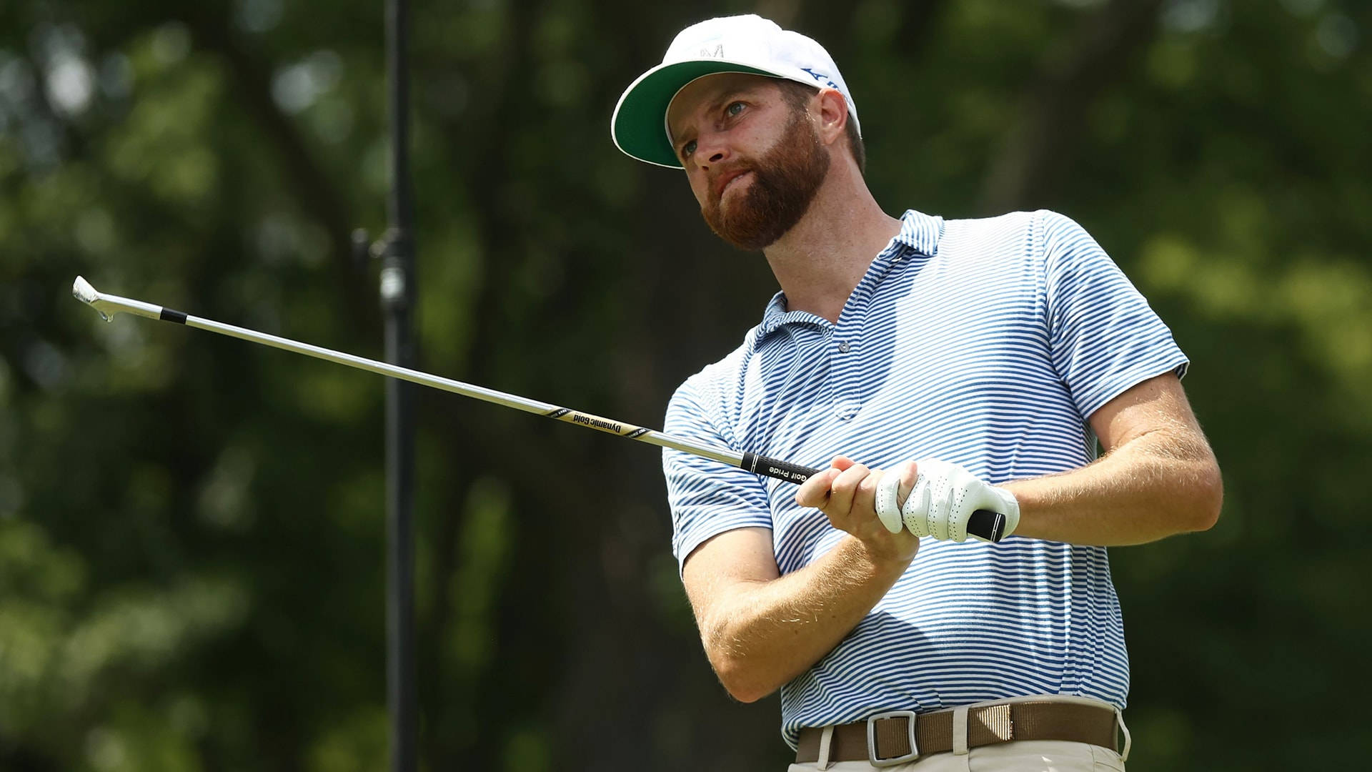 Chris Kirk, striped polo, cap, Full HD Desktop Wallpaper
