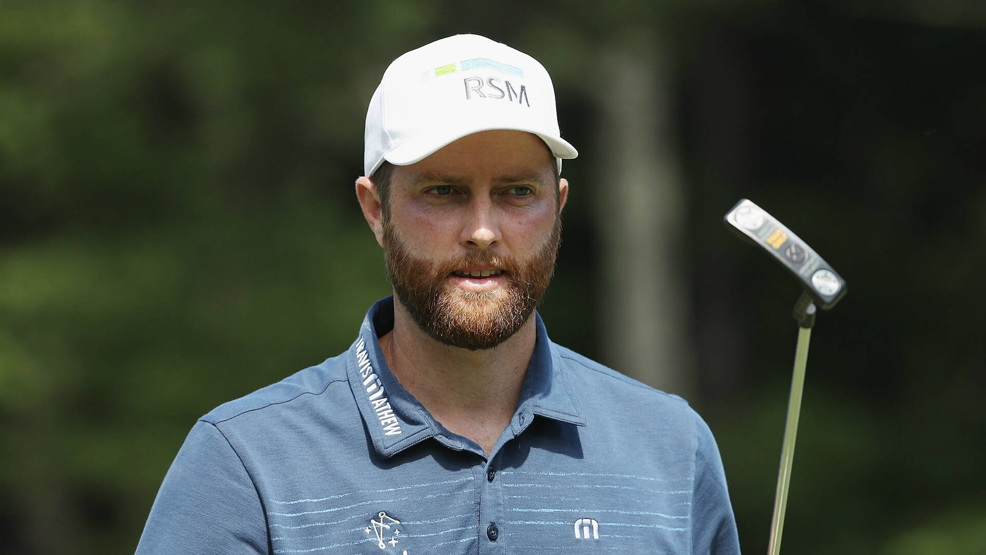Chris Kirk, beard, white cap, Full HD Desktop Wallpaper