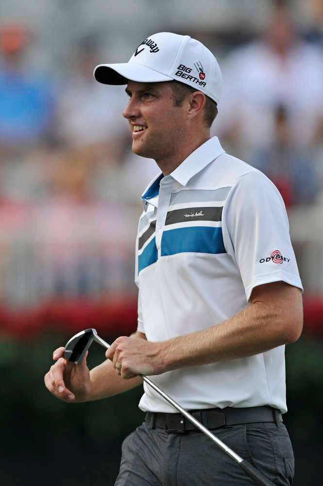 Chris Kirk, white cap, striped polo, SD Phone Wallpaper