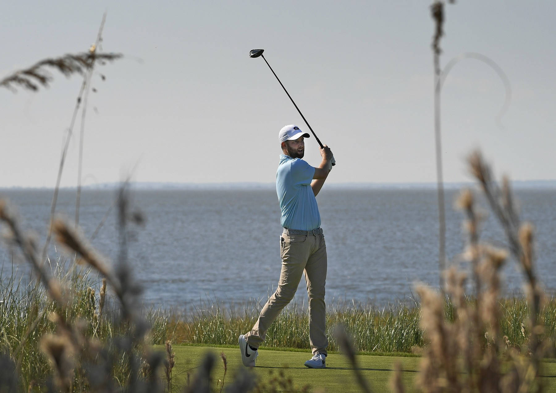 Chris Kirk, golf club, coastal course, HD Desktop Wallpaper