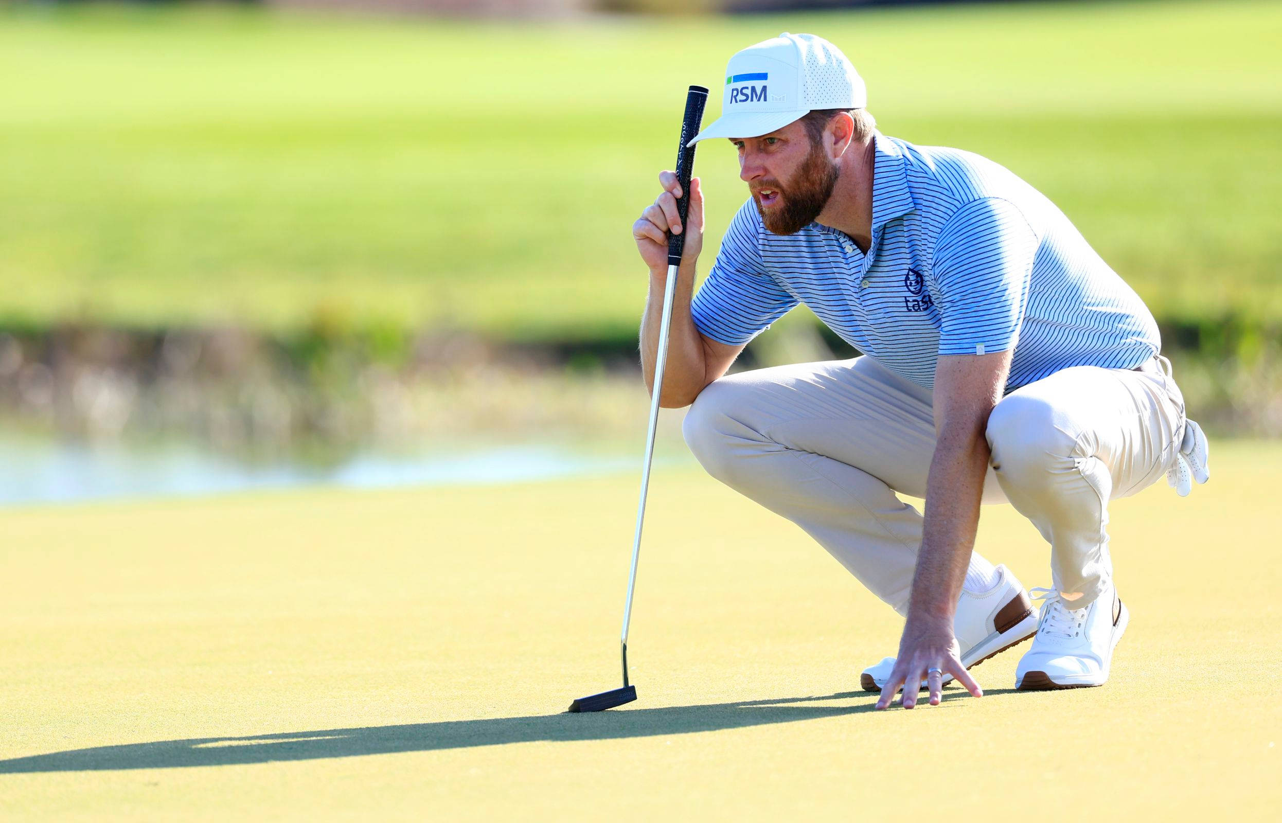 Chris Kirk, golf terrain, putt, Full HD Desktop Wallpaper