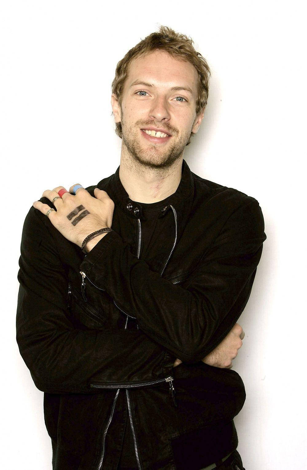 Chris Martin, white, black zippered jacket, HD Phone Wallpaper
