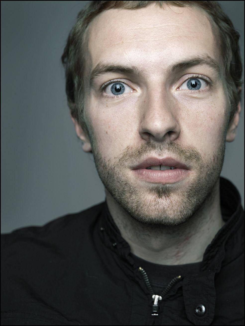 Chris Martin, grey profile, blue eyes, HD Phone Wallpaper