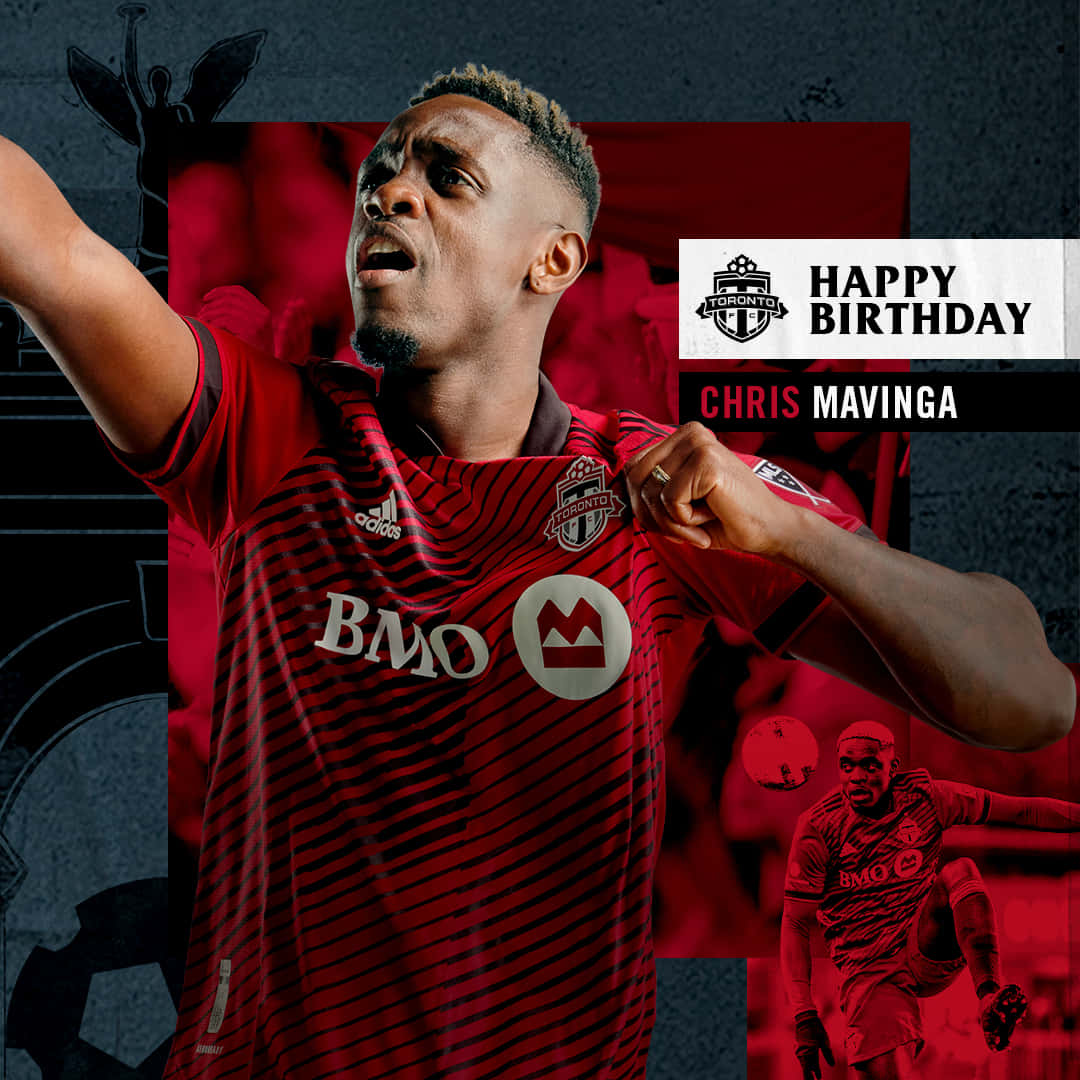 Chris Mavinga, red striped jersey, bold red and black background, SD Desktop Wallpaper