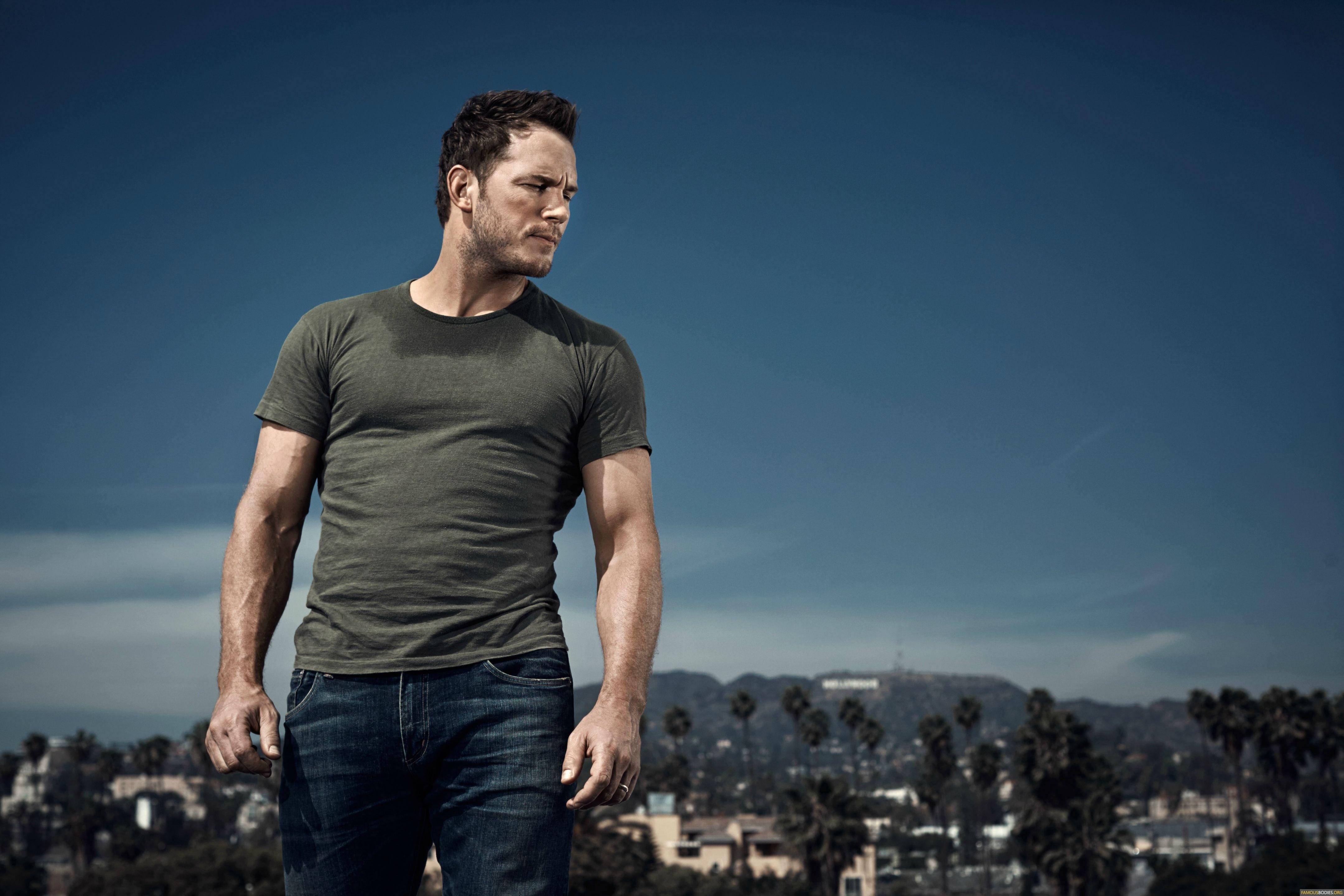 Chris Pratt, Men's Health, green tshirt, 4K Desktop Wallpaper