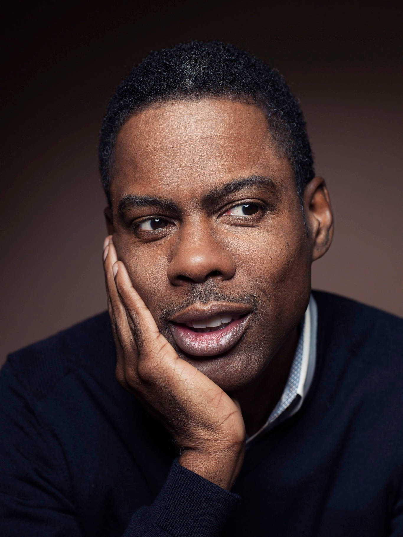 Chris Rock, muted brown background, close-up portrait, HD Phone Wallpaper