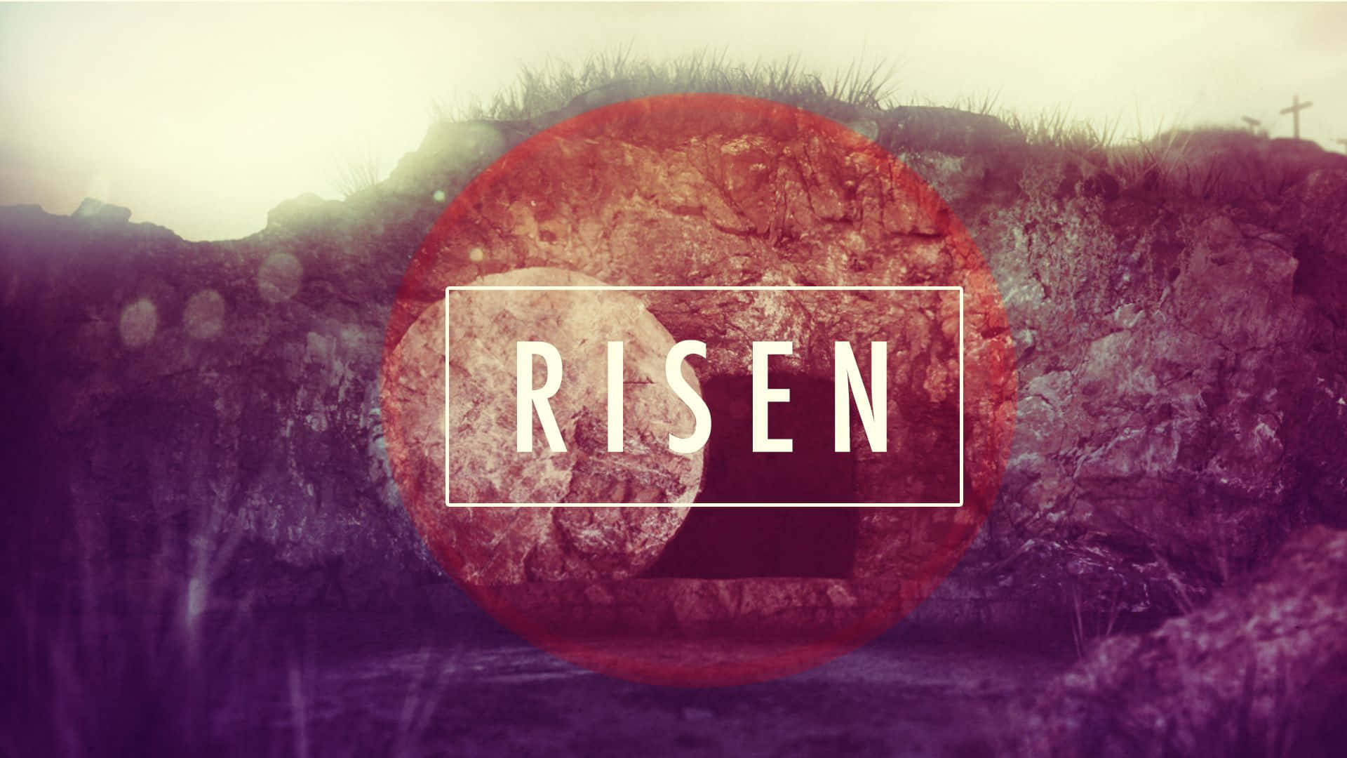 Christ Is Risen, RISEN, red circle, Full HD Desktop Wallpaper