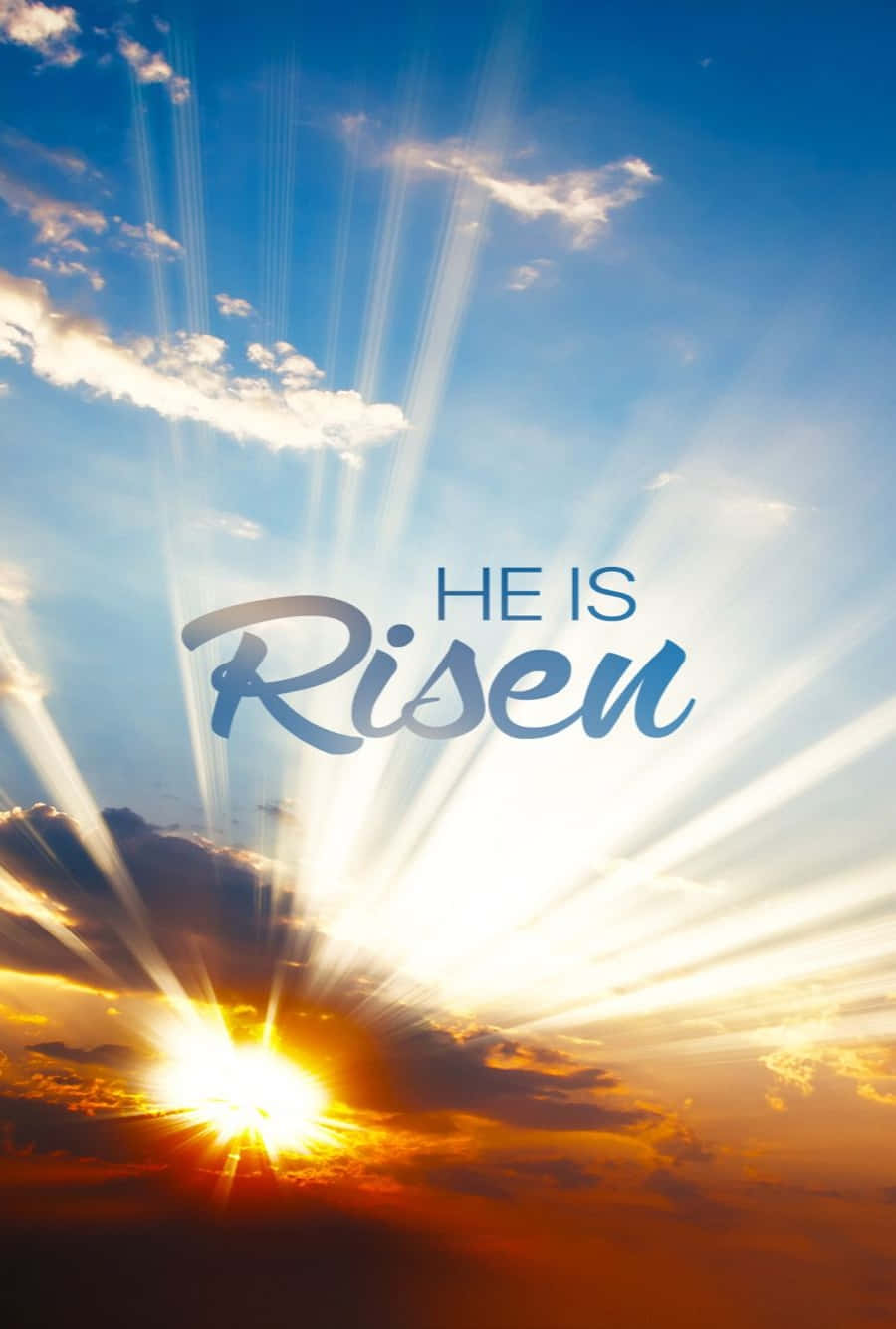 Christ Is Risen, Sunburst rays, golden light, HD Phone Wallpaper
