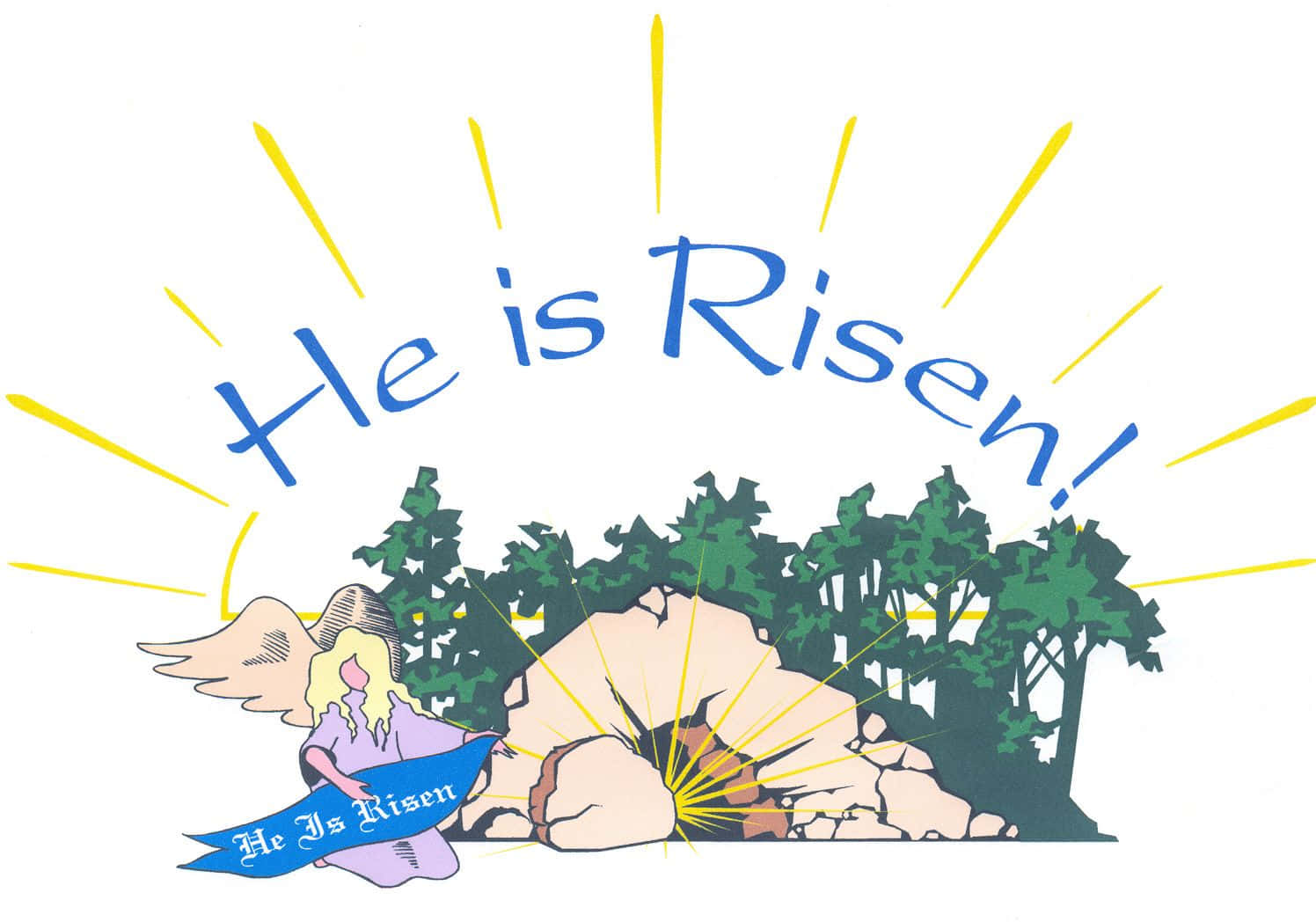Christ Is Risen, angel, purple robes, HD Desktop Wallpaper