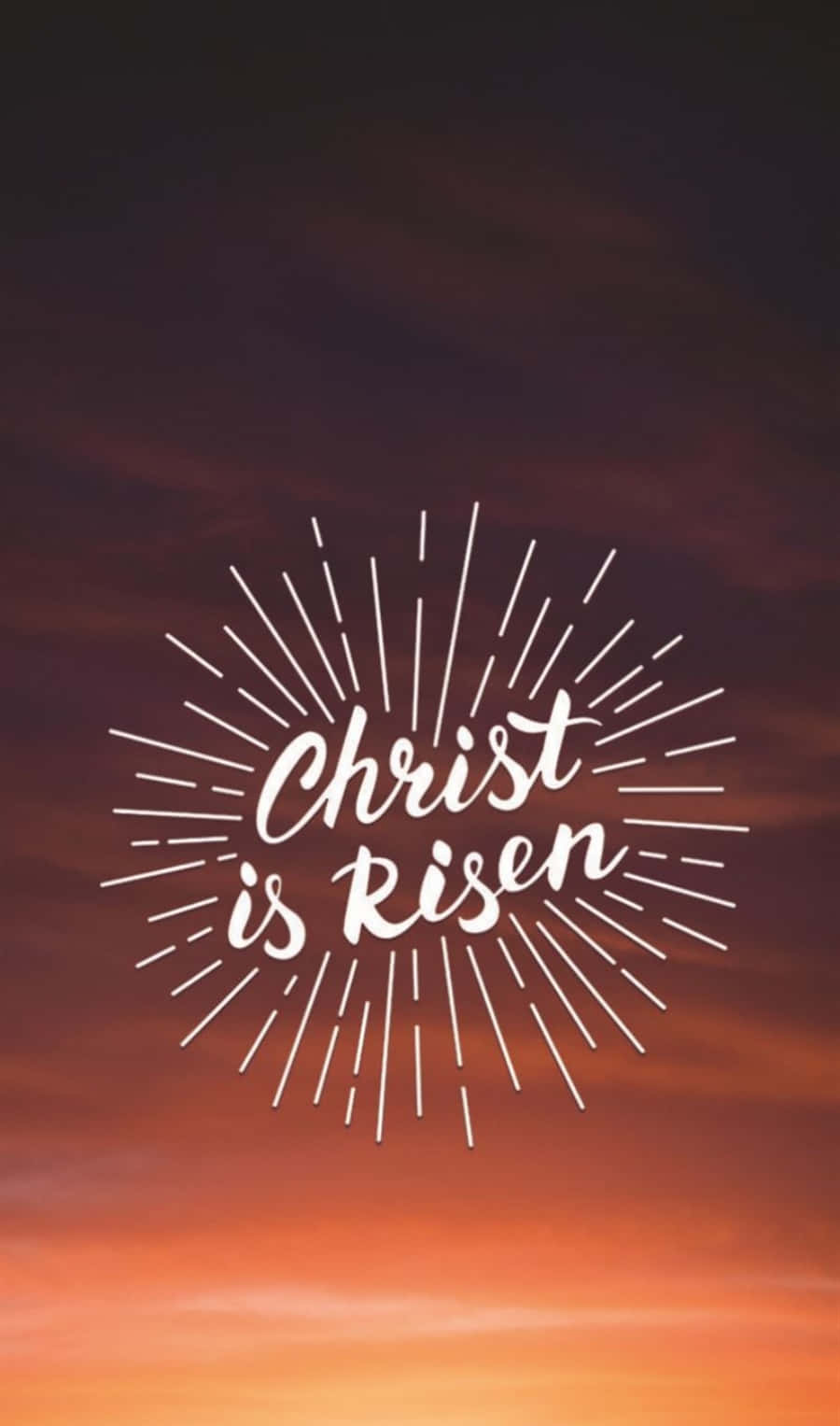 Christ is Risen, sunburst rays, vibrant sunset sky, HD Phone Wallpaper