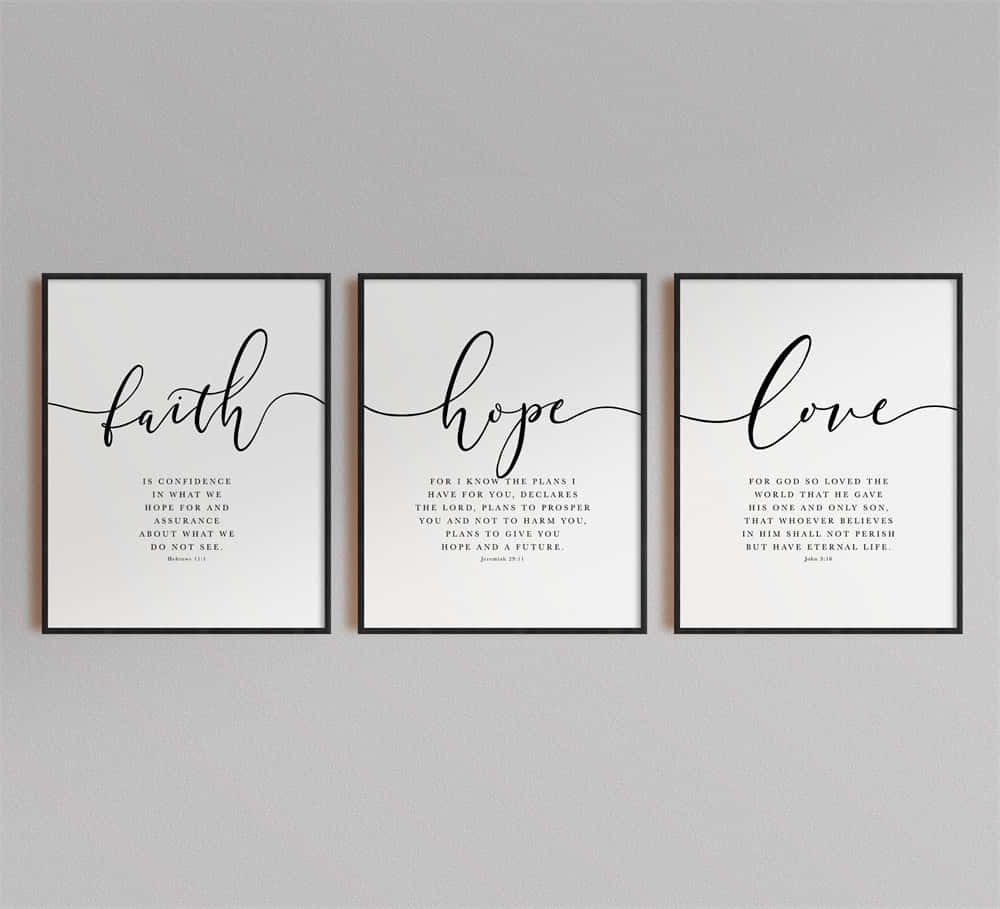 faith hope love, Bible Verses, elegant black script, SD Desktop Wallpaper