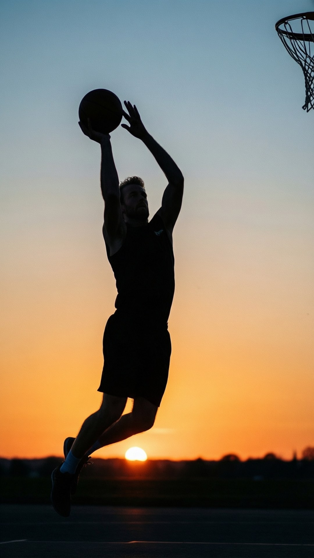 Christian Braun, sunset, jump shot, Full HD Phone Wallpaper
