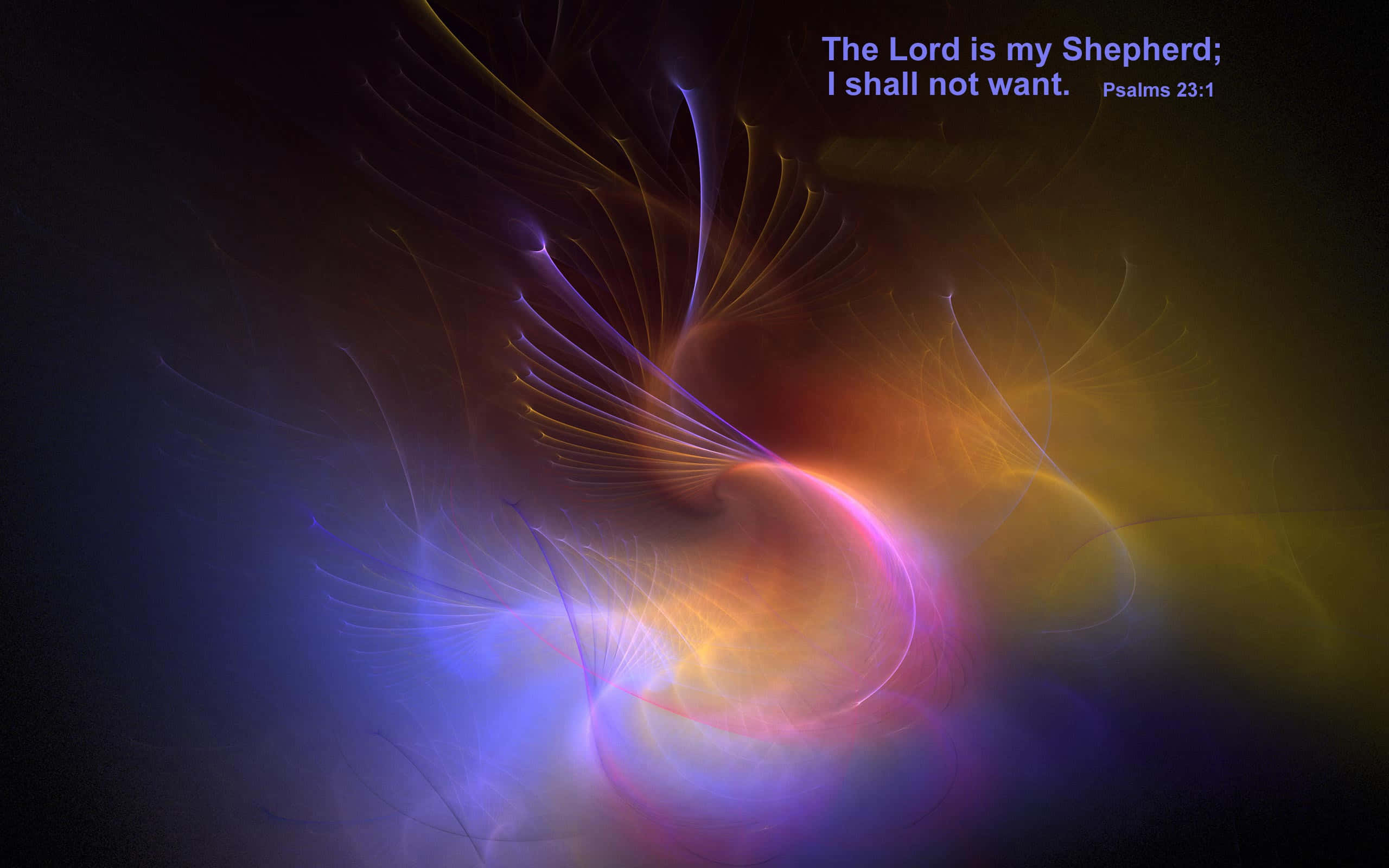 Christian Desktop, biblical text, fractal tendrils, 2K Desktop Wallpaper