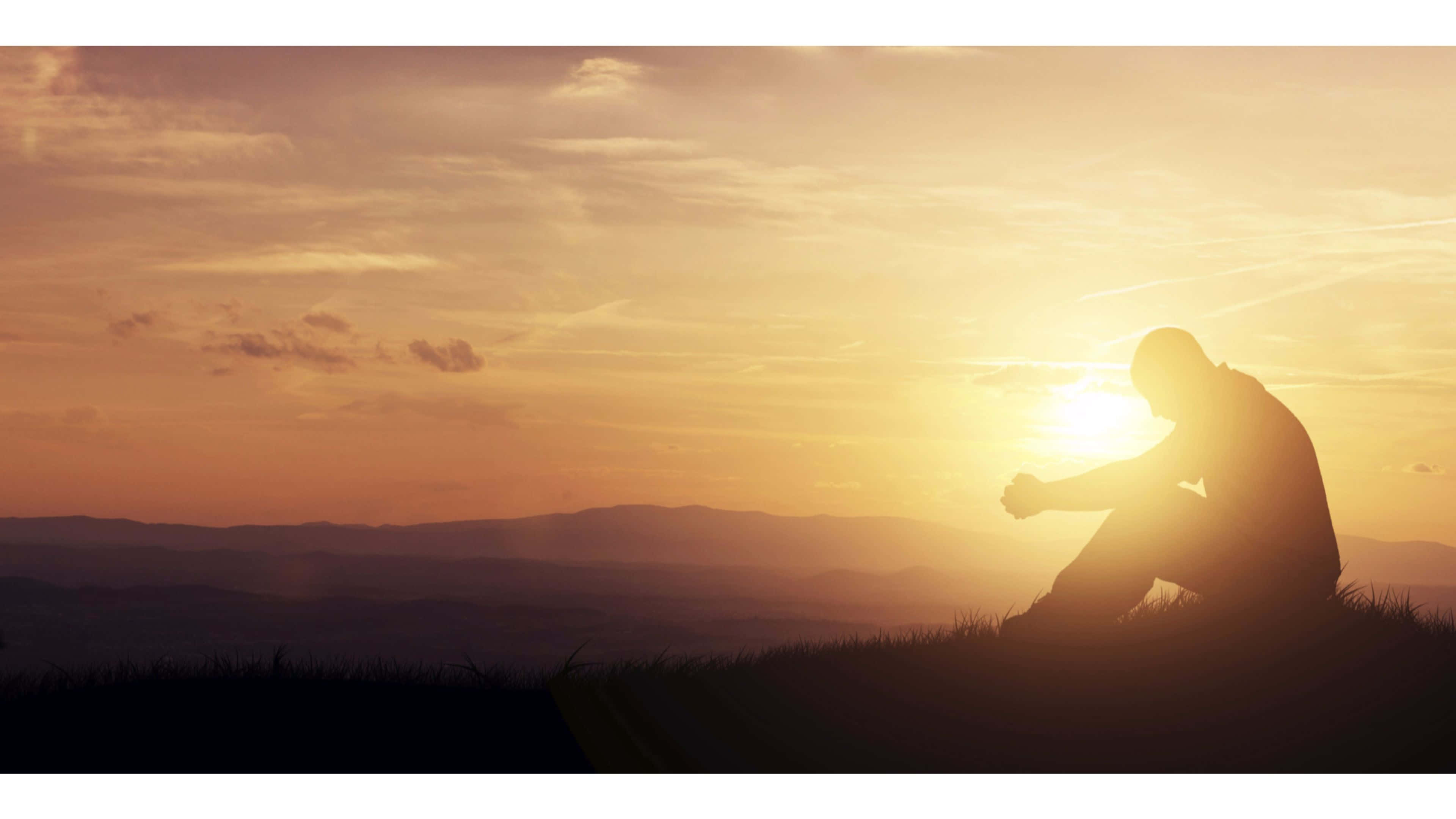 Christian Desktop, sunset, hilltop, 4K Desktop Wallpaper