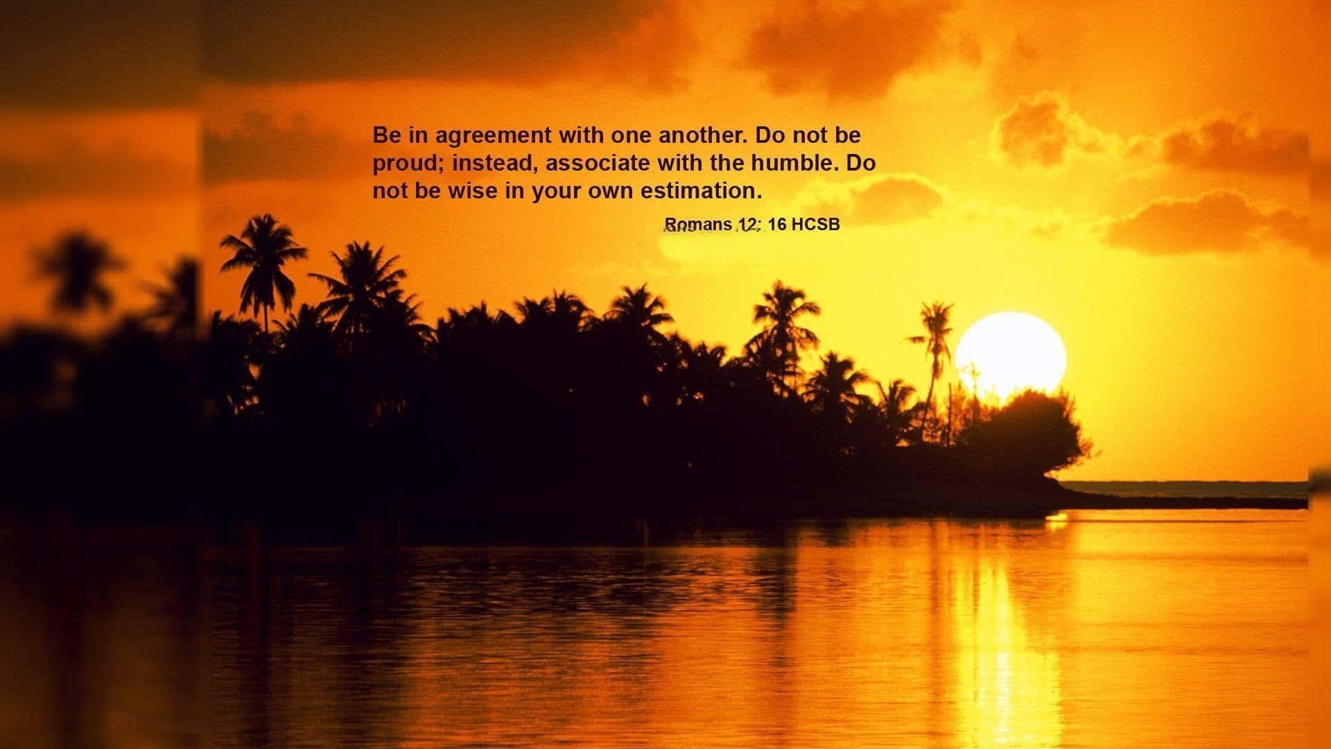 Christian Desktop, serene sunset, tropical waterway, Full HD Desktop Wallpaper