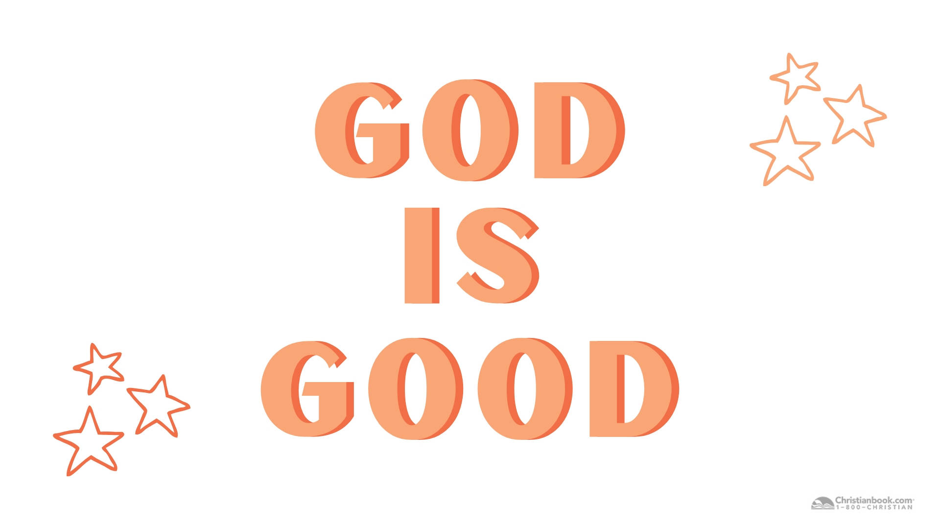 GOD IS GOOD, orange, 3d text, Full HD Desktop Wallpaper