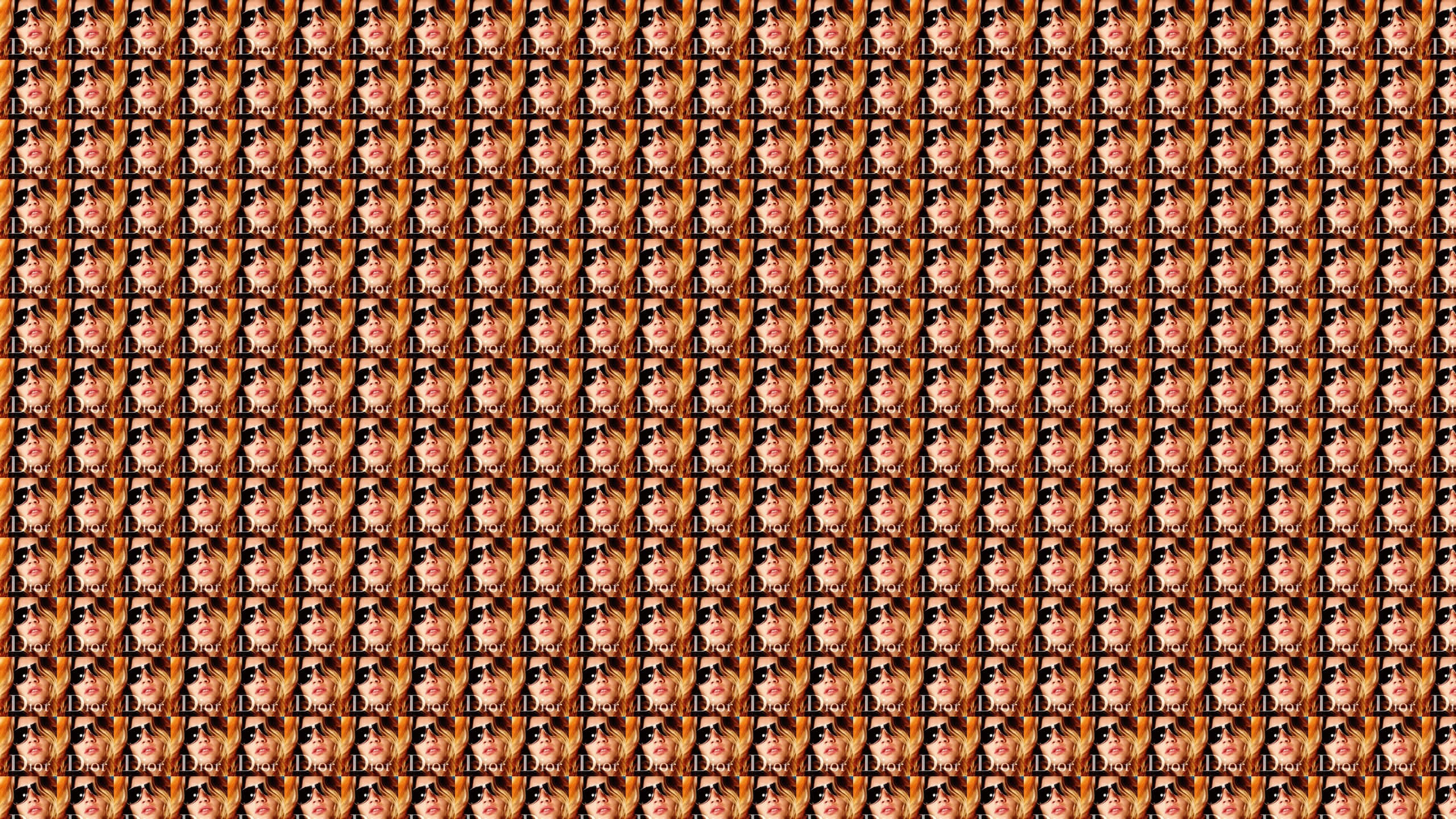 Christian Dior, logo pattern, woman's face screaming, 2K Desktop Wallpaper
