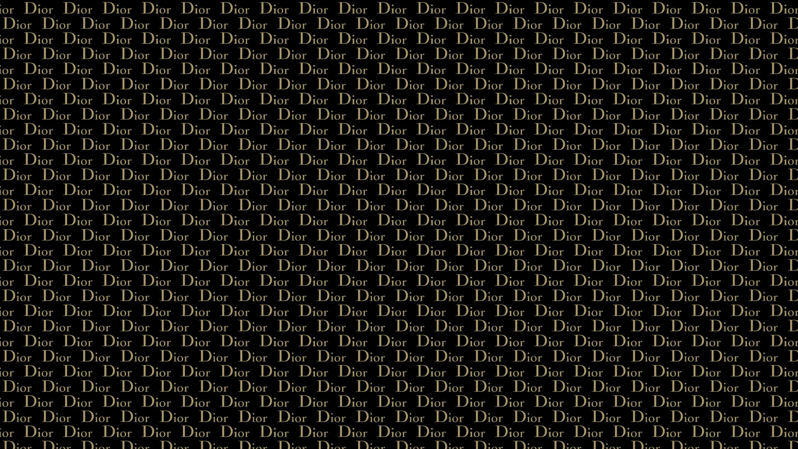 Christian Dior, logo pattern, black text, 2K Desktop Wallpaper