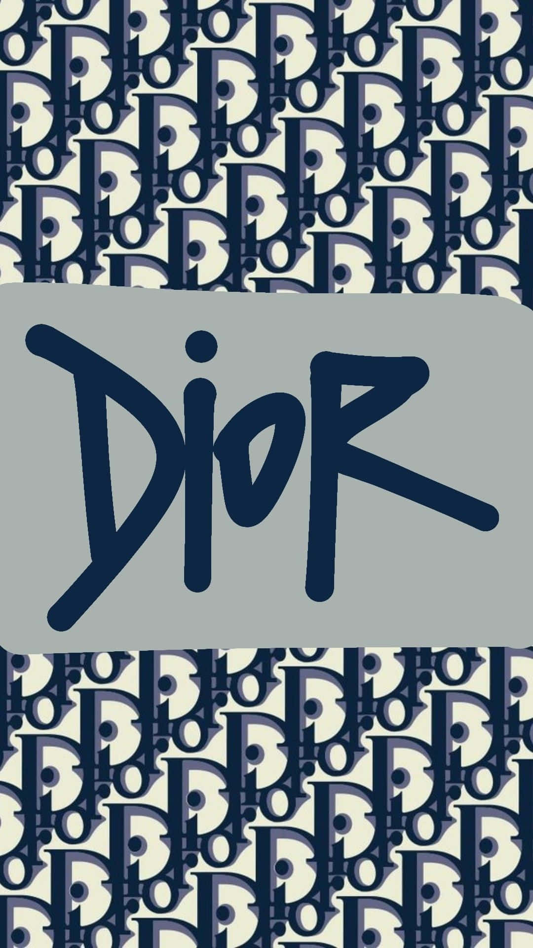 Christian Dior, Dior logo pattern, navy blue, Full HD Phone Wallpaper