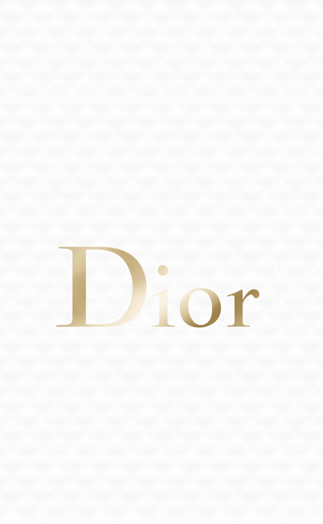Christian Dior, golden Dior logo, white quilted background, HD Phone Wallpaper