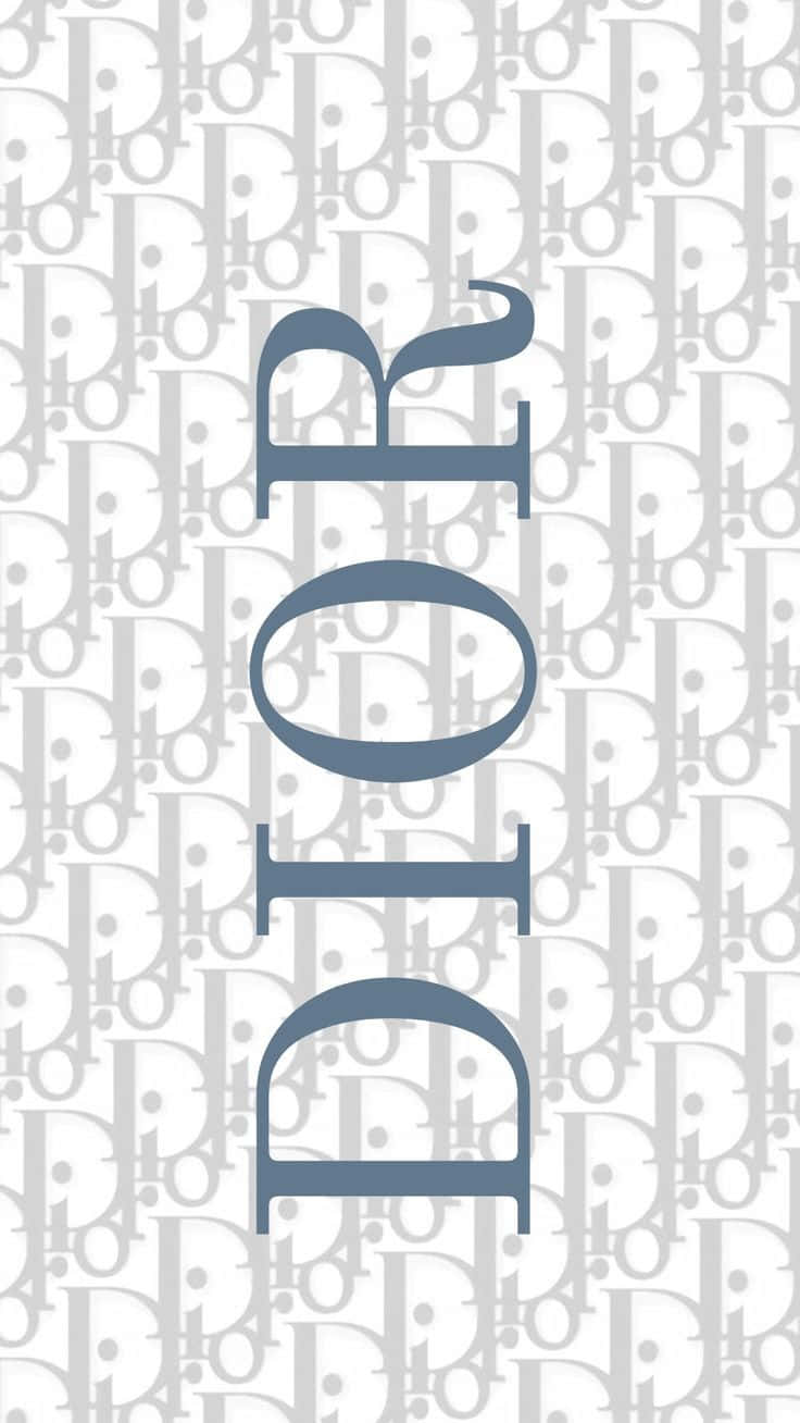 Christian Dior, logo pattern, blue Dior logo, HD Phone Wallpaper