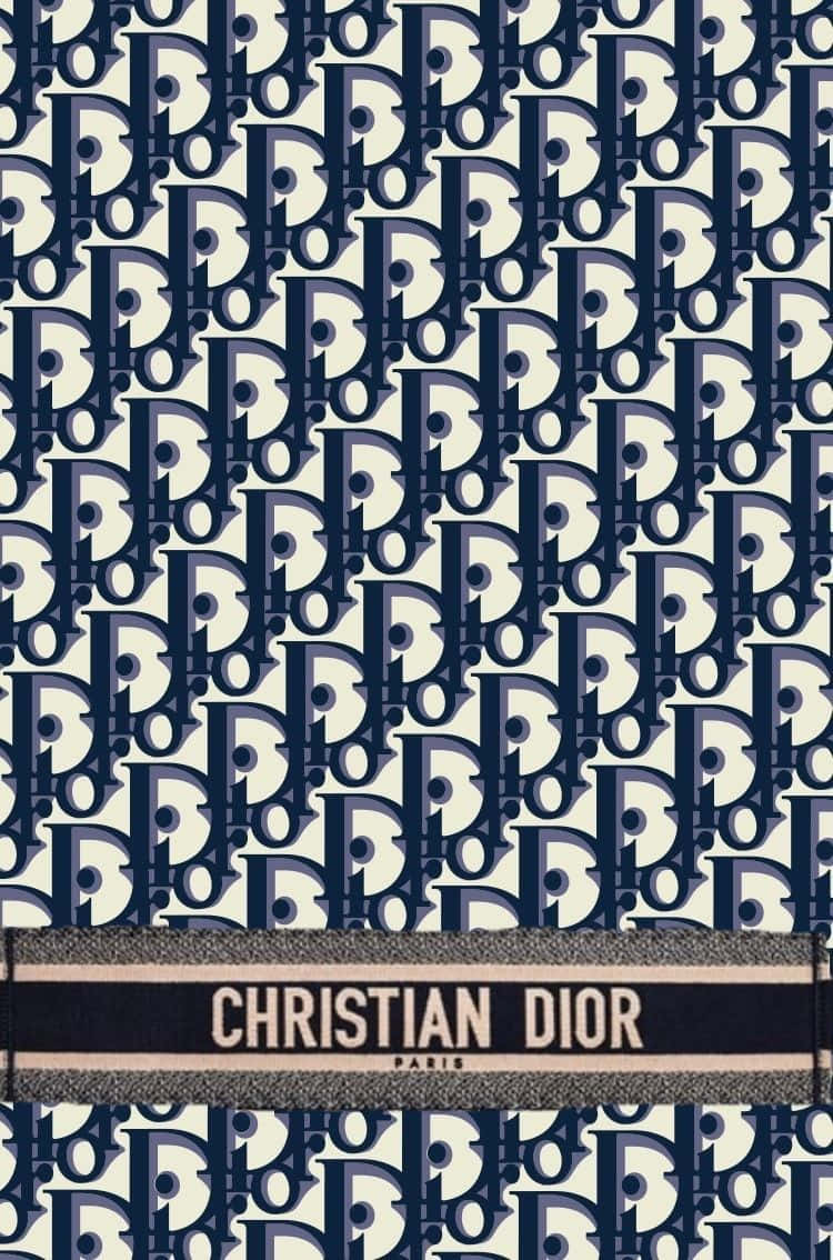 Christian Dior, navy blue, cream, SD Phone Wallpaper