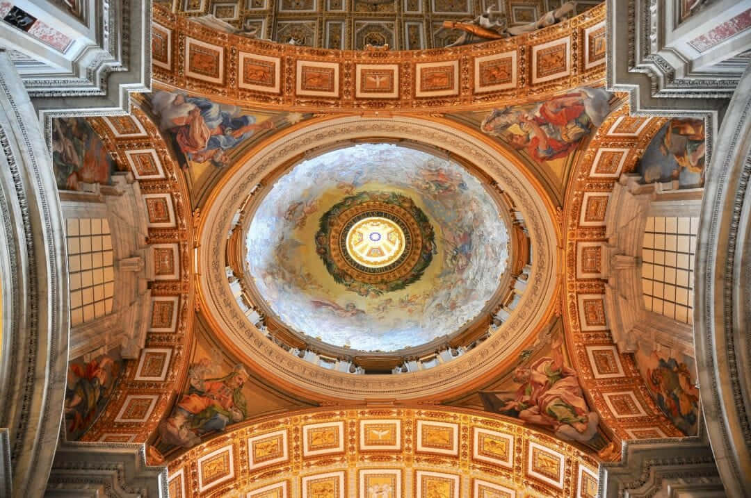Christian Art, scenes from the life of Jesus, golden frescoes, SD Desktop Wallpaper