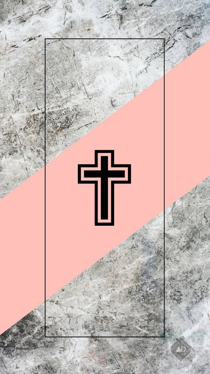 Christian iPhone, marble pattern, black cross, HD Phone Wallpaper