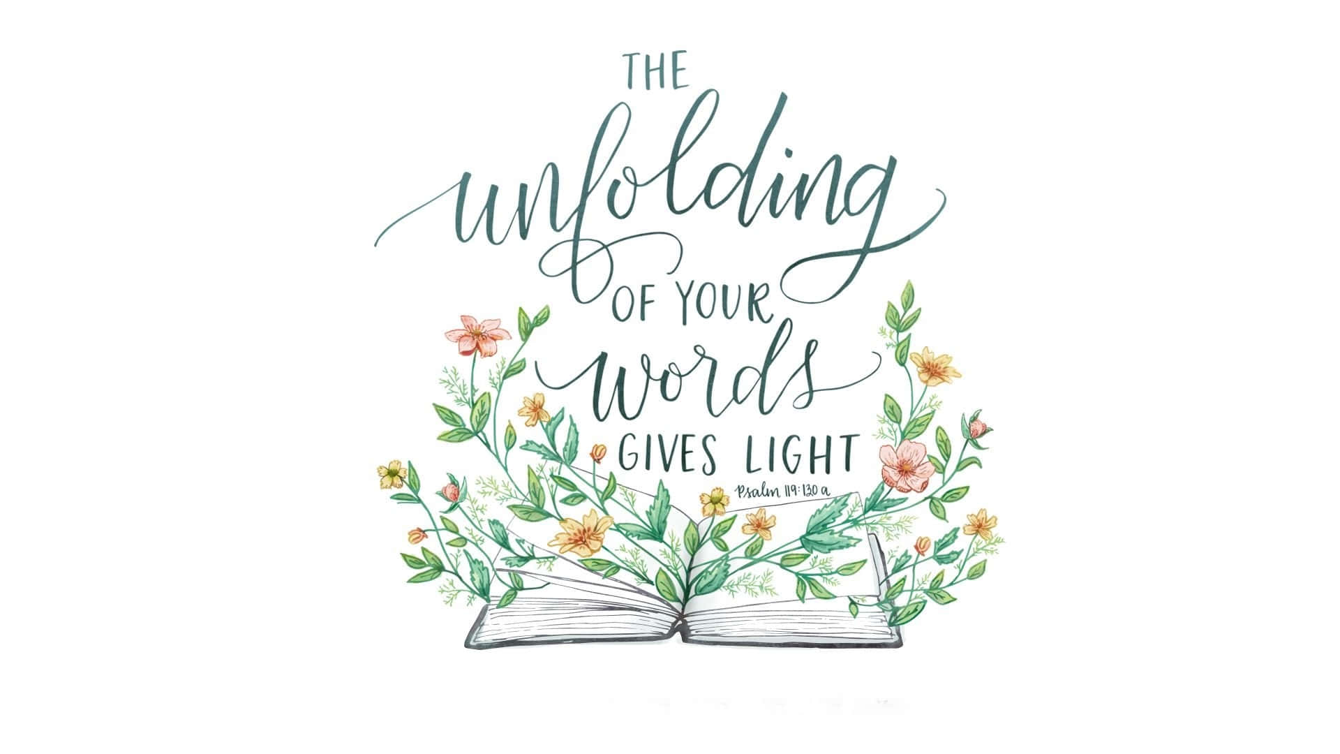 Psalm Verse, girly christian, cursive text, Full HD Desktop Wallpaper