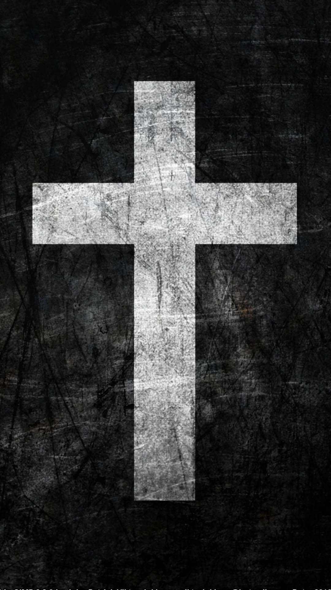grungy cross, stark white cross, weathered texture, Full HD Phone Wallpaper