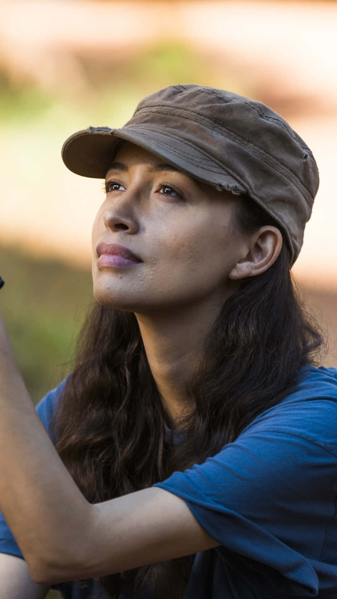 Christian Serratos, 1080 x 1920, worn cap, Full HD Phone Wallpaper