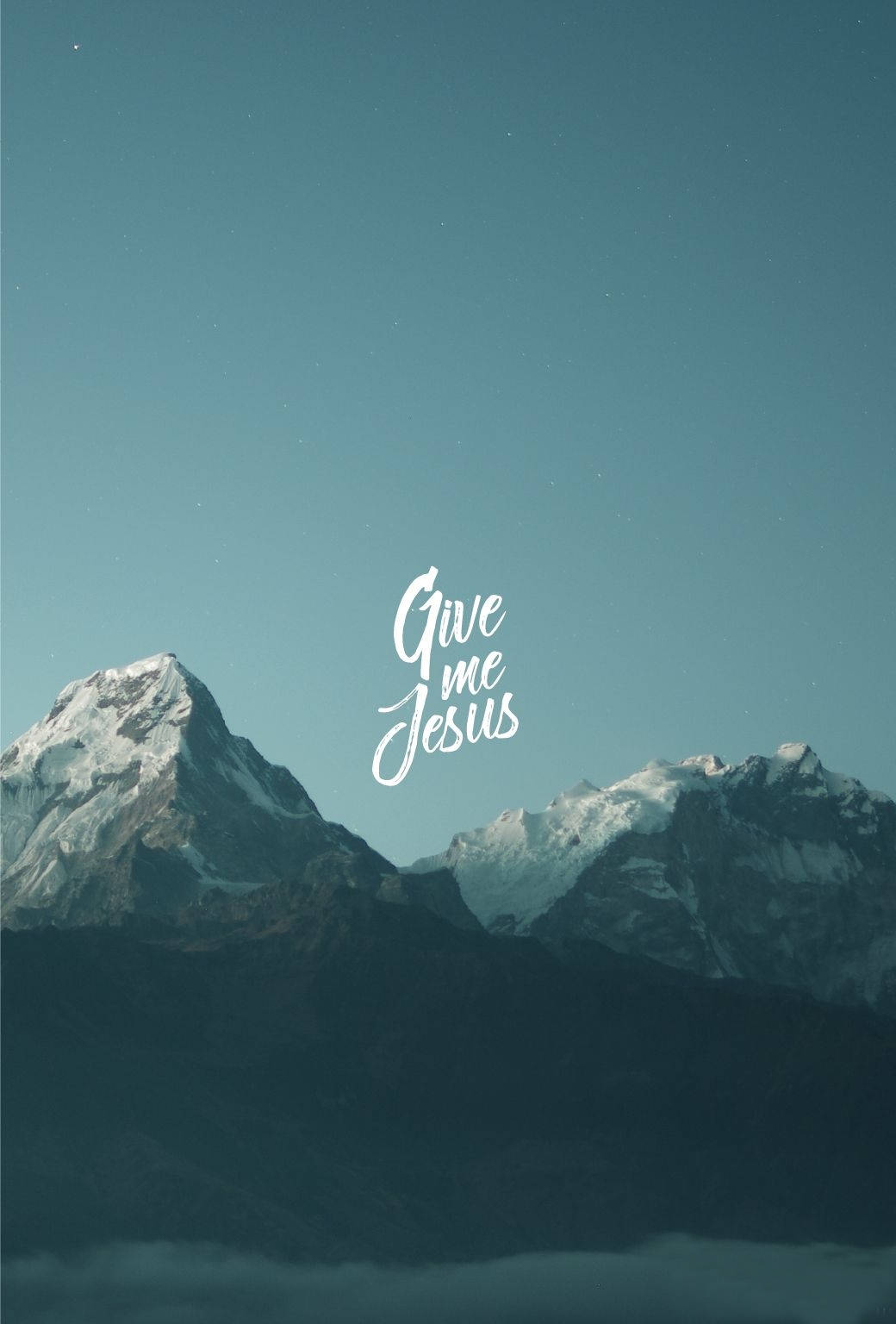 Cute Christian, Give me Jesus, snowcapped mountain peaks, HD Phone Wallpaper