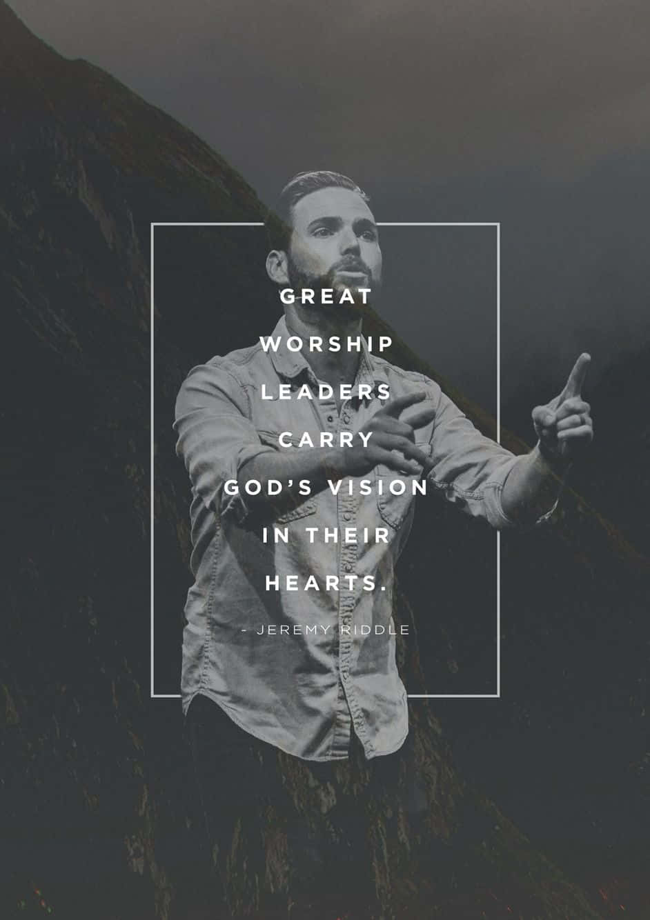 worship leader, beard, dark mountain backdrop, HD Phone Wallpaper