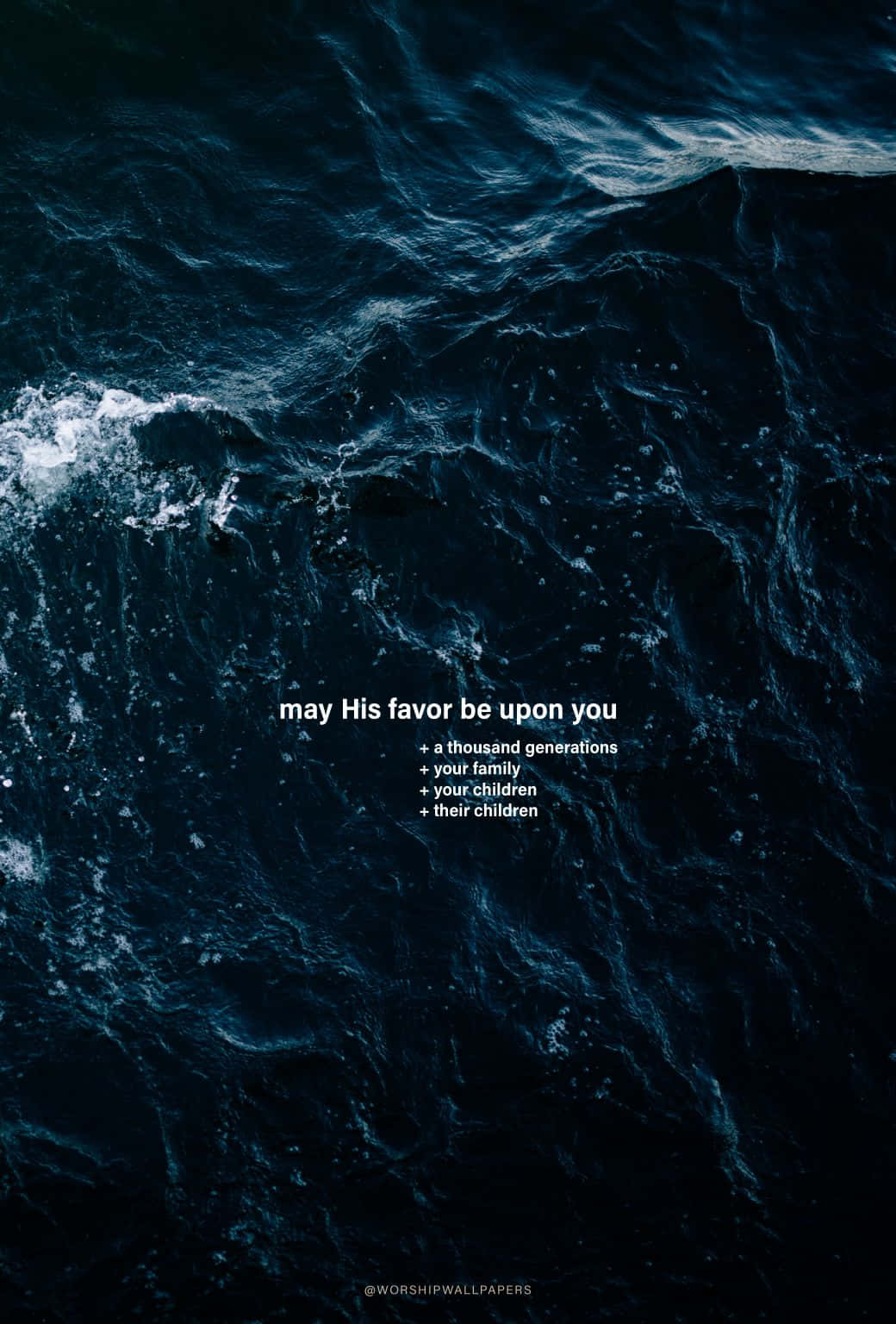 Life Belongs to the Faithful, dark ocean waves, white foam, HD Phone Wallpaper