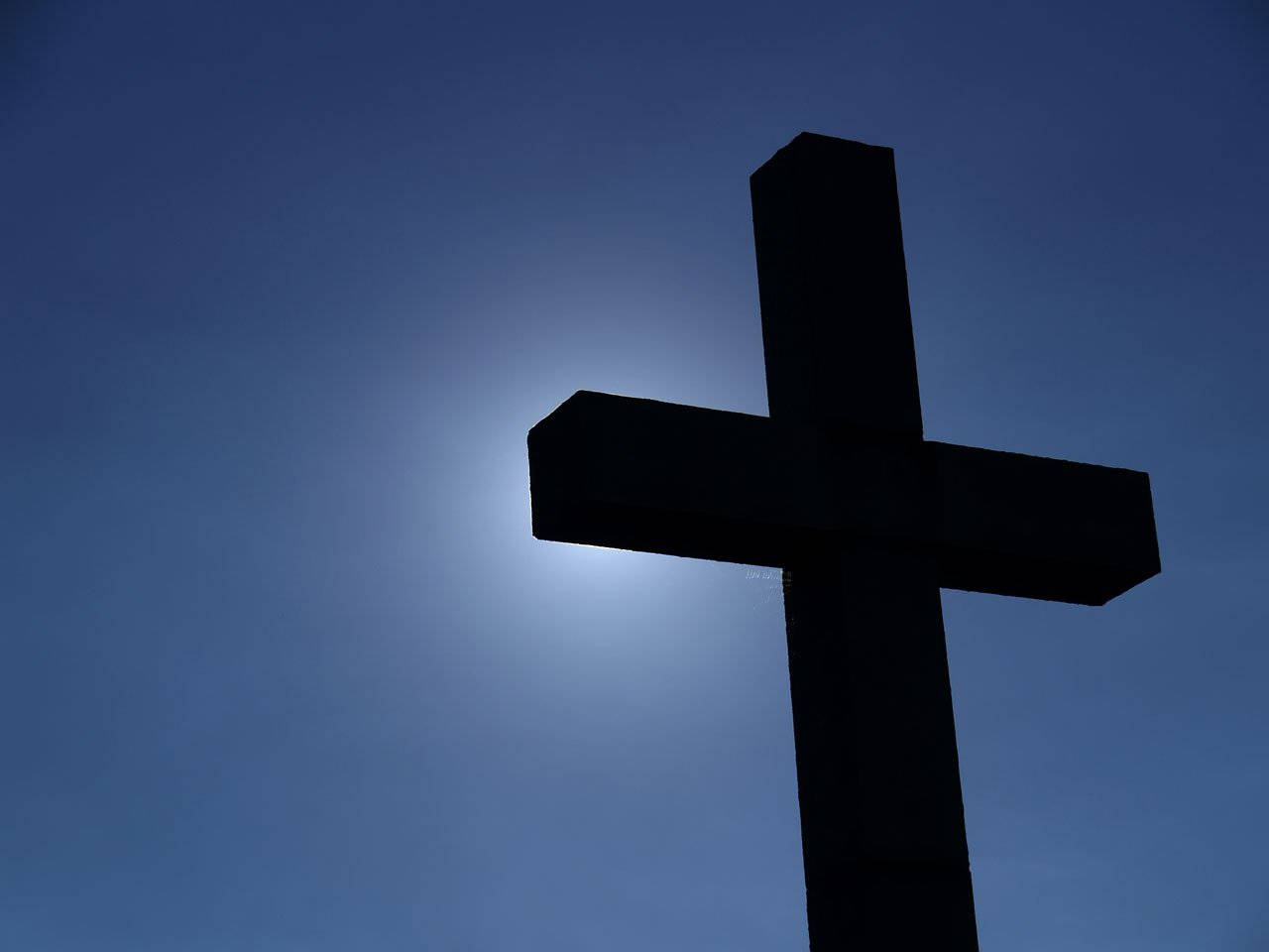 Christianity, the cross, silhouette, HD Desktop Wallpaper