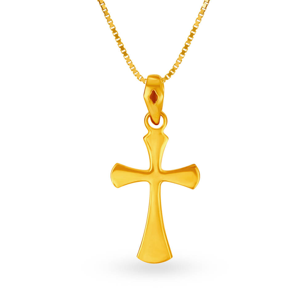 golden christian cross necklace, polished gold cross pendant, matching gold chain, SD Desktop Wallpaper