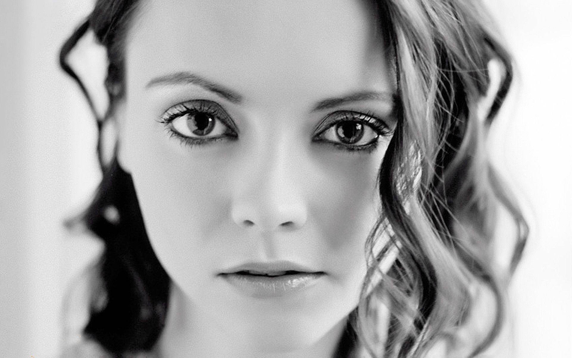 Christina Ricci, grayscale, black and white, Full HD Desktop Wallpaper