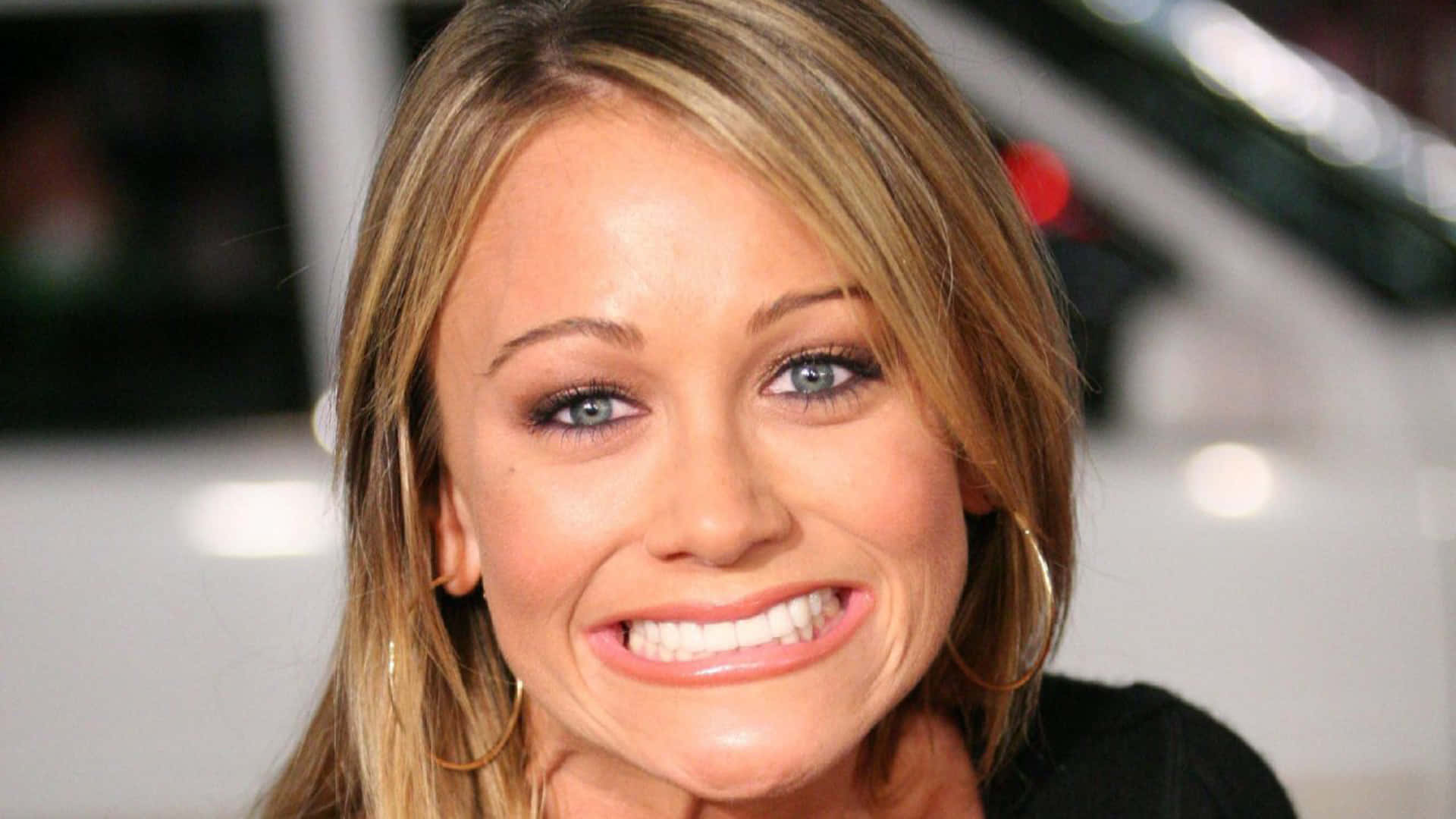 Christine Taylor, blonde hair, blue eyes, Full HD Desktop Wallpaper