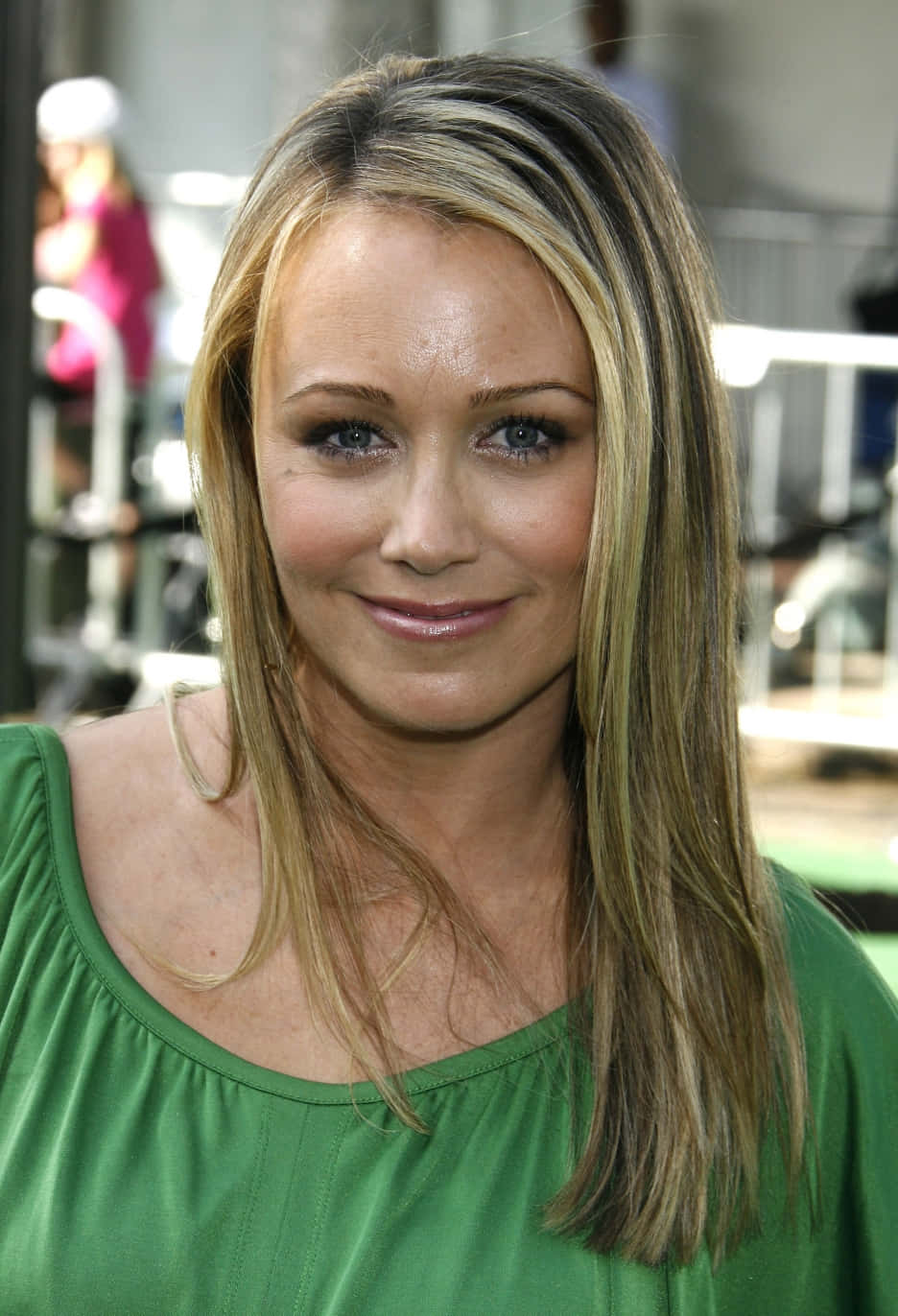 Christine Taylor, blonde hair, blue eyes, HD Phone Wallpaper