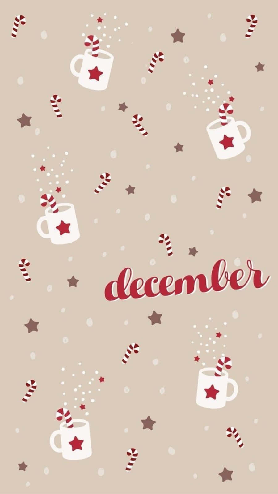 Cute Christmas Phone Sugar Cane, beige, white mugs, HD Phone Wallpaper